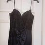 Corset Mermaid Satin Prom Dress with Slit, black, size 6 Image 9