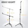 Microphone Stand - Tripod Boom Mic Stand with Carrying Bag (Tripod) Image 2