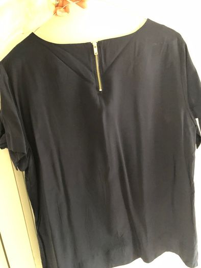 Navy short sleeve top