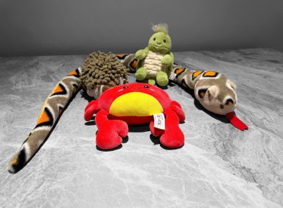 Pre Owned Bundle of 4 Soft Plushies. Animal Soft Toys Set