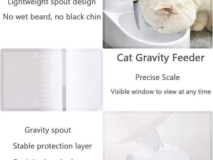 NEW SALE | Automatic Feeder and Waterer Set, Dogs Cats Food Feeder and Water Dispenser 3.8L, 2 in 1 Cat Food Water Dispensers for Small Medium Big Pets