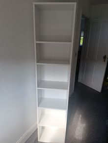 White Bookcase / Storage Shelf - Excellent Condition