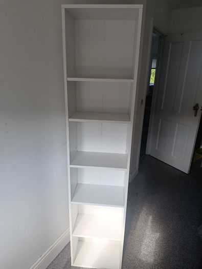 White Bookcase / Storage Shelf - Excellent Condition