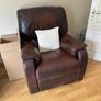 Leather sofa and two reclaiming arm chairs Image 2
