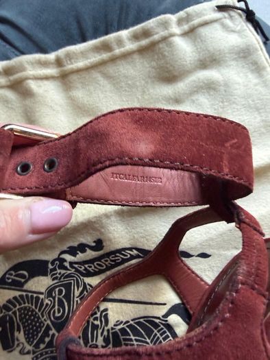 Burberry size 5 (38) brand new in box suede wedges RRP 599.00