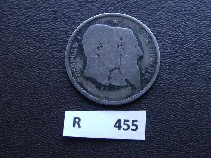 1880 Belgium. Leopold II. Silver 1 Franc
