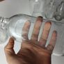 303 - Set of 9 Vintage Decorative Collectible Clear Glass Big Small Size Bottles Image 5
