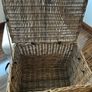 XLarge rattan storage basket with genuine leather trims Image 7