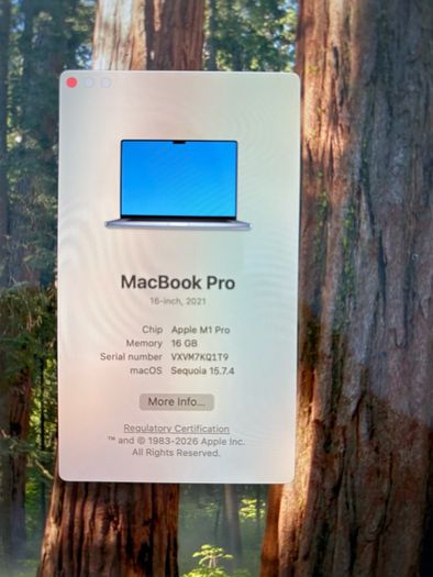 Macbook Pro 16 2021 M1 500ssd 16gbs like new