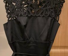 Phase Eight black lace details fancy  dress size 8