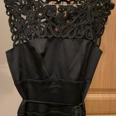 Phase Eight black lace details fancy  dress size 8