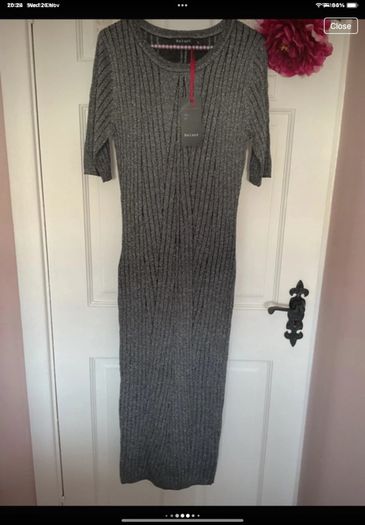 dress Bnwt grey short sleeve sparkle dress baloot brand size large