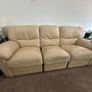 3 seater Leather with recliner Sofa and 2 arm chair recliners Image 6