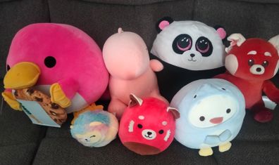 A collection of plush toys