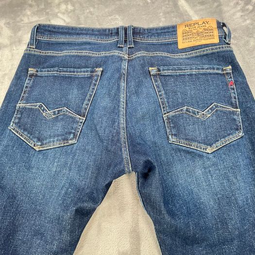 Replay Mens Rocco Jeans W34 L31 Indigo - Zip Fly