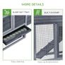Chicken's 2-Tier Fir Wood Hutch Grey (FREE POSTAGE) Image 6
