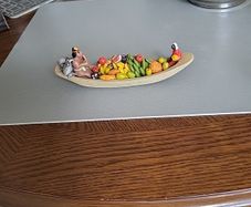 Kayak and fruit ornament