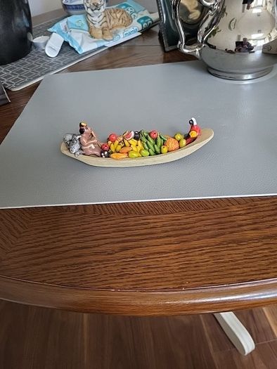 Kayak and fruit ornament