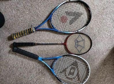 2 Tennis Rackets + 1 Badminton Racket