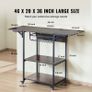 Heat Press Table 3Tier Movable Heat Press Stand Foldable with Wheels Brown Image 6