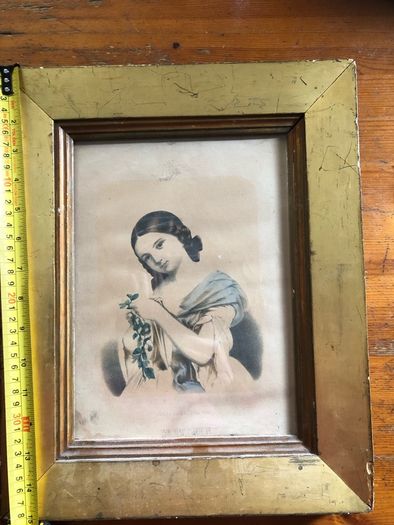 gold framed of girl 19th century