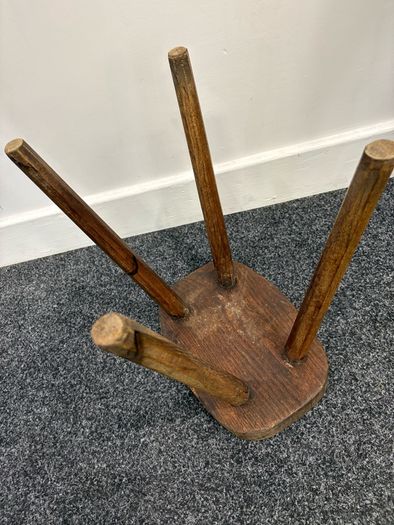 Antique hand crafted French stool/ low table