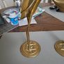 Antique stork ornaments brass Image 3