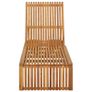 Sun Lounger Solid Acacia Wood Image 4