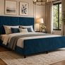 Velvet Bed Frame With Adjustable Headboard 160 x 200 cm Image 2