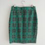 New Emerald Green Plaid Pencil Skirt Image 4
