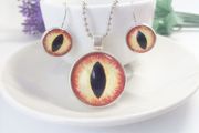 horror necklace and earring set