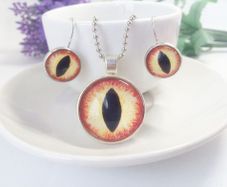 horror necklace and earring set