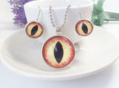 horror necklace and earring set