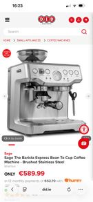 Sage coffee machine