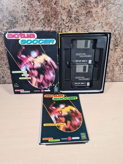 Vintage Pc Game Actua Soccer Big Box 6 X Floppy Disc