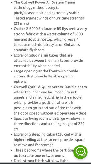 Outwell tent