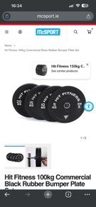 Olympic Bumper Plates - 110kg Set