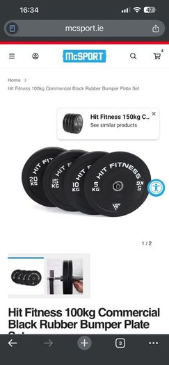 Olympic Bumper Plates - 110kg Set