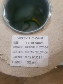 Earth cable 10sqmm x 90m lenght