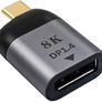 USB-C Thunderbolt 3 (Male) to DisplayPort 1.4 (Female) 8K@60Hz Gold-Plated/Aluminum-Alloy Adapter (Brand New/Warranty) Image 3