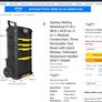 Stanley Rolling Workshop 2-in-1, Modular Construction, 4 Removable Tool Boxes with Quick Release, Telescopic Aluminium Handle Image 10