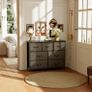 Chest of Drawers for Bedroom with 7 Drawers, Fabric Storage Drawer, Tall Black Hallway Storage Unit Image 8