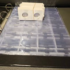 Coin Storage album brand new with 10 coin album pages 4x5 flip holder plus 100 mixed size coin flips holders wallets all brand new