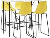 5 Piece Bar Set Plastic Yellow