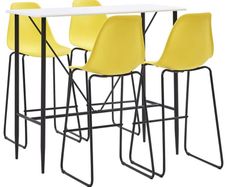 5 Piece Bar Set Plastic Yellow