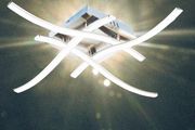 Elegant Curved Design Ceiling Lights, 28W Cool White Light 6500K 4 Built-in LED Boards,Modern Ceiling Fixture for Living Rooms, Bedroom, Kitchen Hallway and Bedroom,2400 Lumens