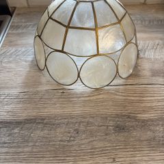 Vintage Capiz lampshade