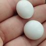 Vintage milk glass earrings. Image 4