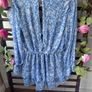 dress Zara blue & white long sleeve frilled detail playsuit medium Image 2