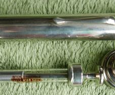 Victorian Syringe Set Vintage Medical Glass Syringe + Metal Box Set Record Hypodermic Antique Old Super Eva Durex Insulin Italy